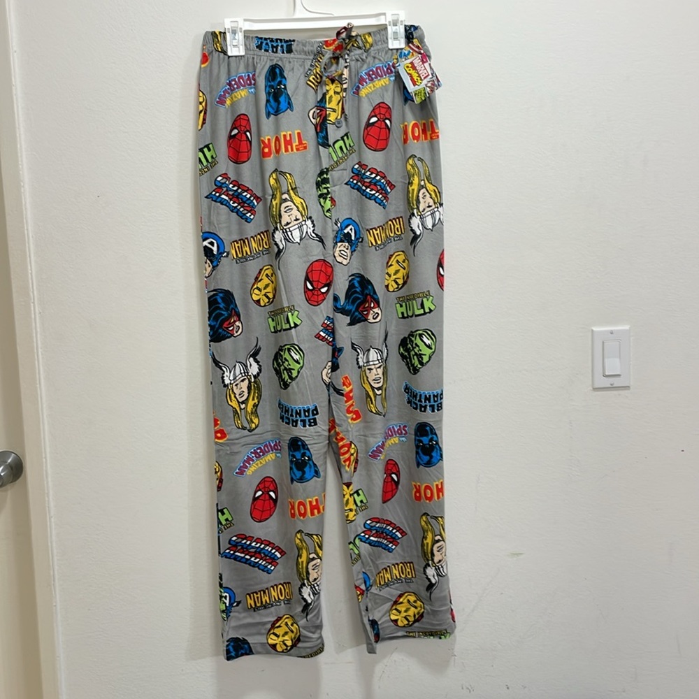 Marvel Pajama Pants Gray Size XL
